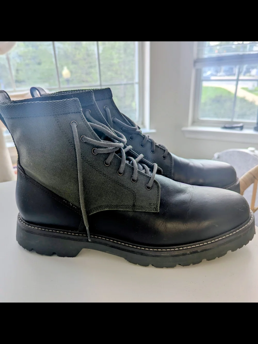 Cole Haan Men's Chukka Lace Up Boots Dark Red With Olive Green Accents Sz 11